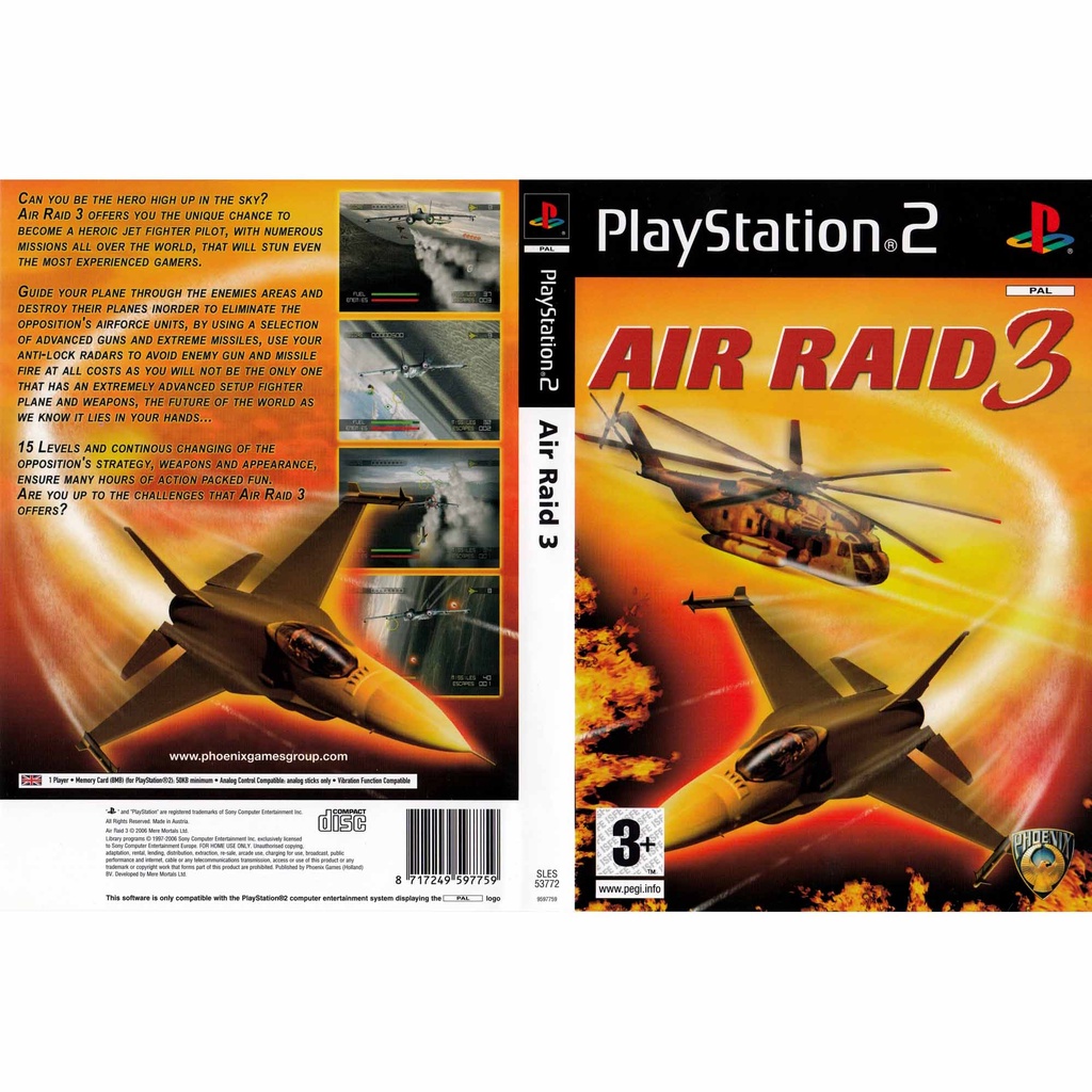 Kaset Ps2 Game Air Raid 3 Playtation 2