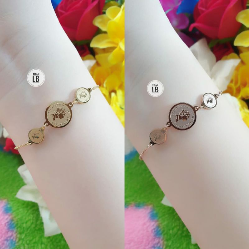 Gelang Tangan Rantai Koin Baris 3 N15102103