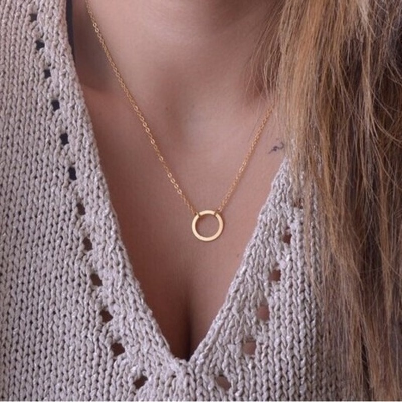 Fashion temperament personality fashion simple circle necklace