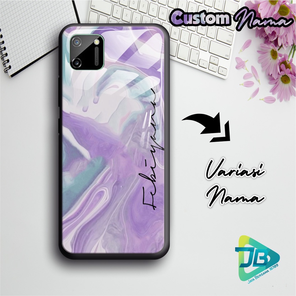 SOFTCASE BACK CASE GLASS KACA CUSTOM NAMA OPPO VIVO XIAOMI SAMSUNG REALME IPHONE ALL TYPE JB4867