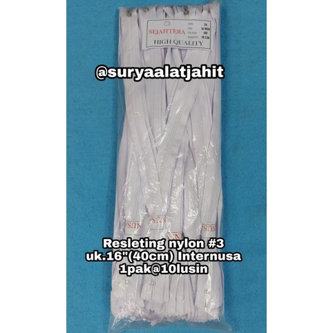 Resleting nylon 16in (40cm) INTERNUSA =rp.8.500/1lsn