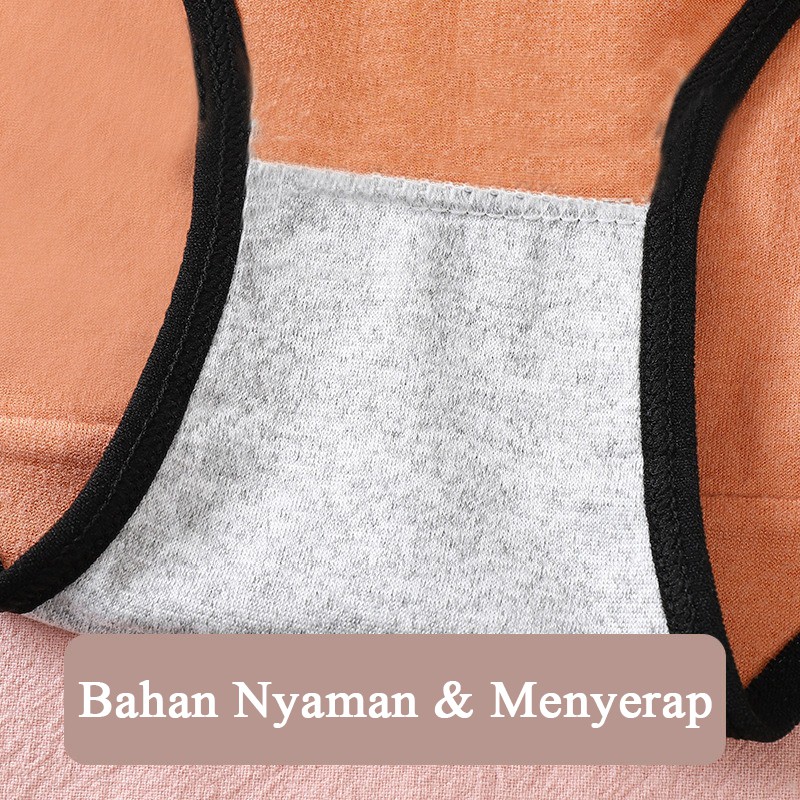 Celana dalam wanita katun polos motif pita