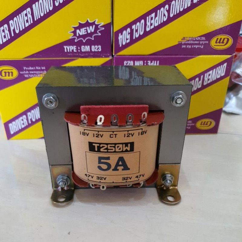 TRAFO 5A  CT MURNI 47V BAGUS KAWAT TEMBAGA 250W