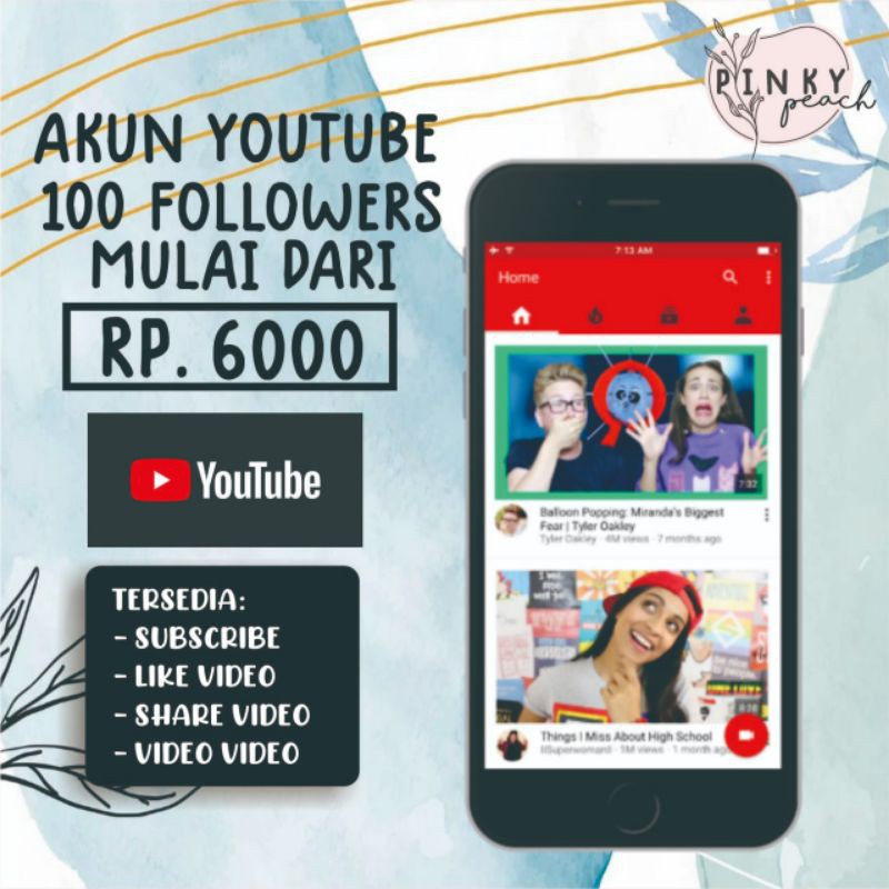 Akun Yo*tube Real Indo Free Ongkir