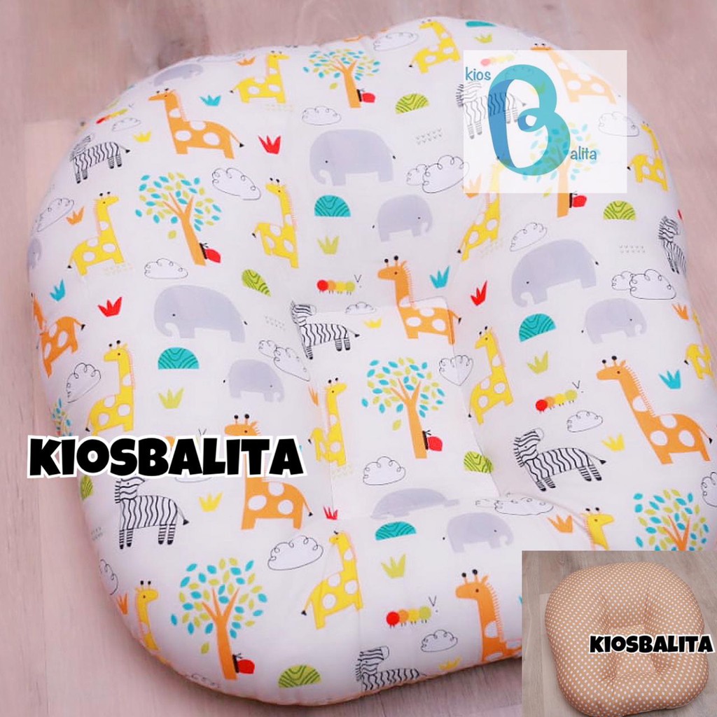 PAKET KASUR BAYI MULTIFUNGSI  SOFA BABY LOUNGER BABY + BANTAL PEYANG MODEL CROWN BROWN ZOO