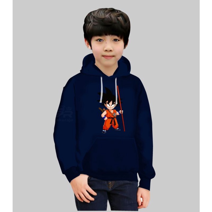 sweater hoodie anak bahan fleece/Hoodie dragon ball anak/umur 5-11 tahun bisa COD