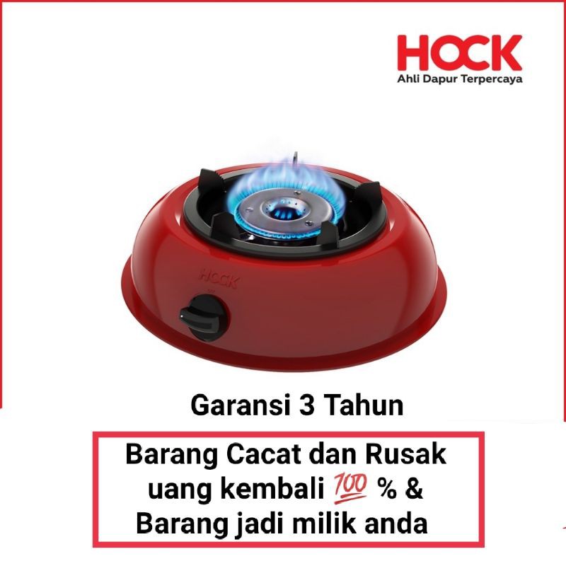 Hock Kompor Gas 1 Tungku Mutiara Deluxe 100 100MD Garansi 3 Tahun