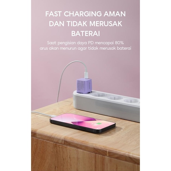 Vivan Power Nano 20 USB-C Adapter 20W Kepala Charger iPhone 12 13