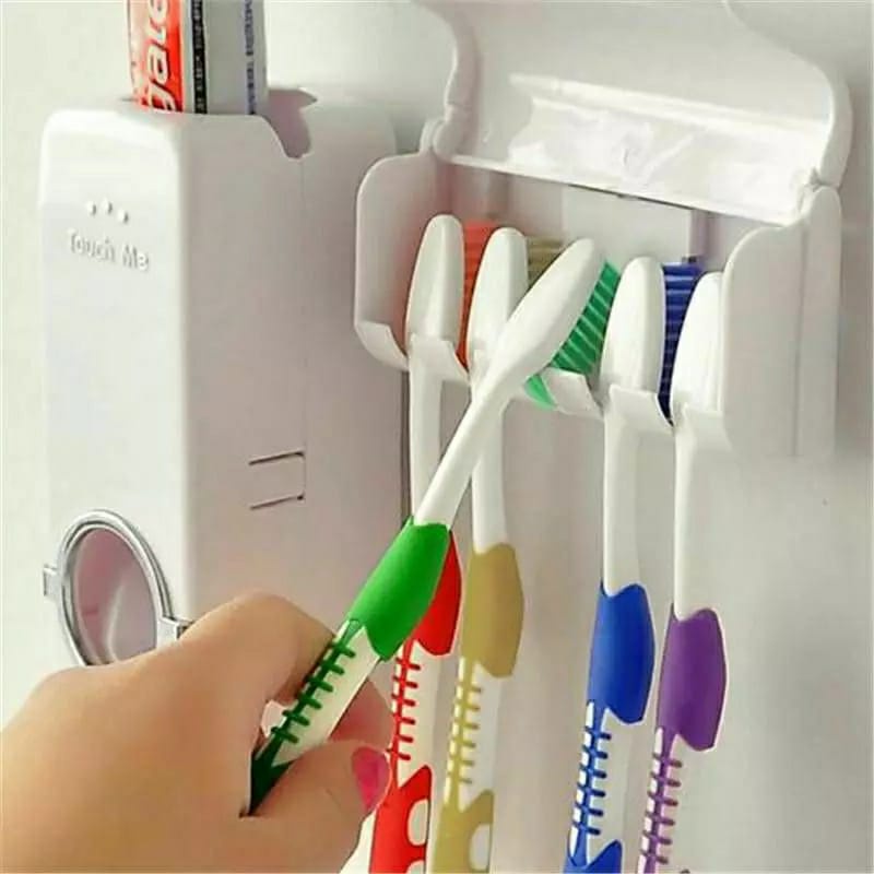 Toothpaste Dispenser Odol &amp; Brush Set / Pasta Gigi Dan Tempat Sikat Gigi 2148