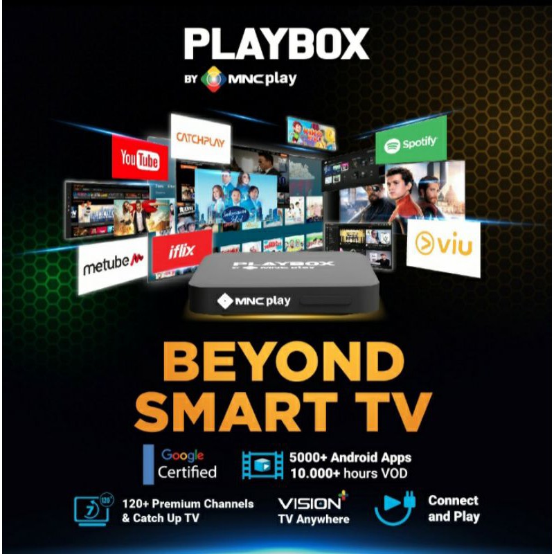 PLAYBOX ANDROID TV BOX BY MNC PLAY