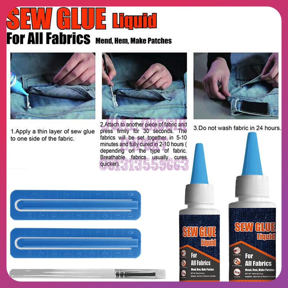 Sew Glue Tools Kit Memperbaiki Sobek Menyatu Permanent