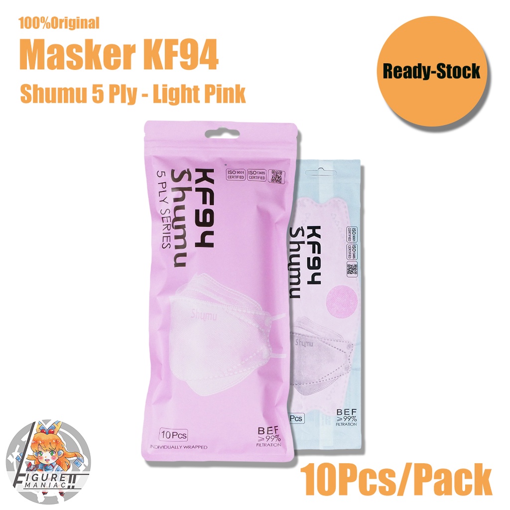 Masker KF94 5 Ply Shumu Premium Warna Original Kemasan Single Pack