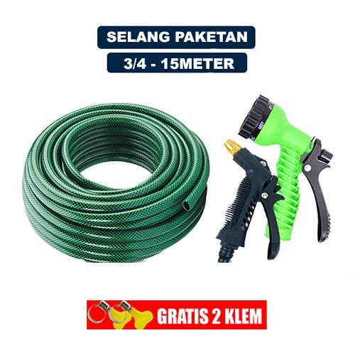 SELANG AIR PAKETAN BERBAGAI UKURAN / SELANG TAMAN / SELANG CUCI MOBIL / GARDEN HOSE JET SPRAY / MONO