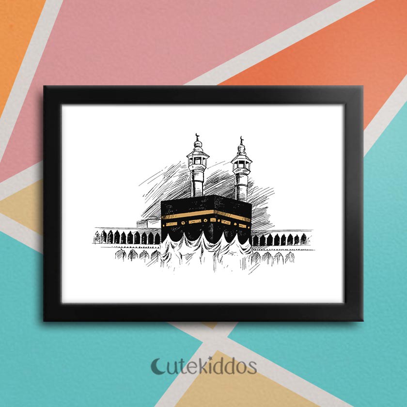 Home Decor Poster Sketsa Kabah Wall Decor Pajangan Hiasan