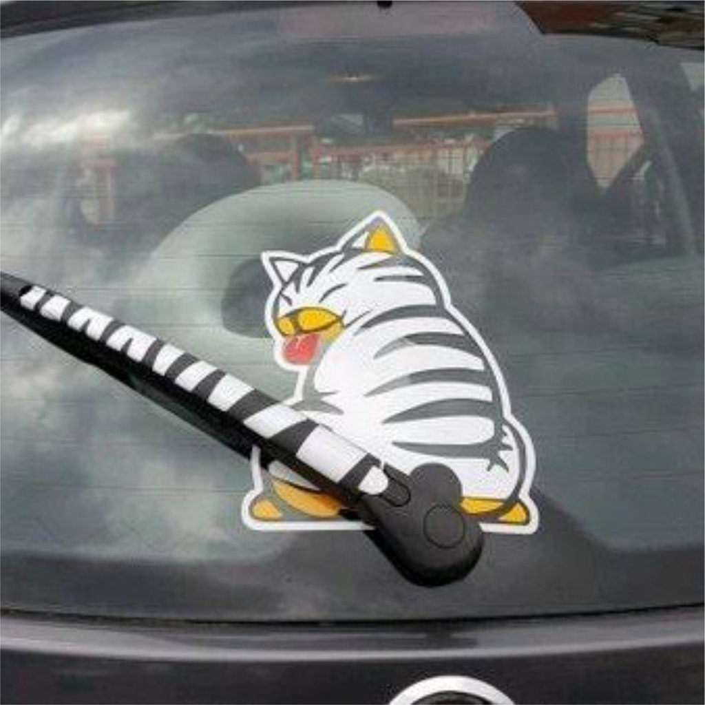 Stiker Kaca Belakang Mobil Motif Kucing Cutting Sticker Lucu