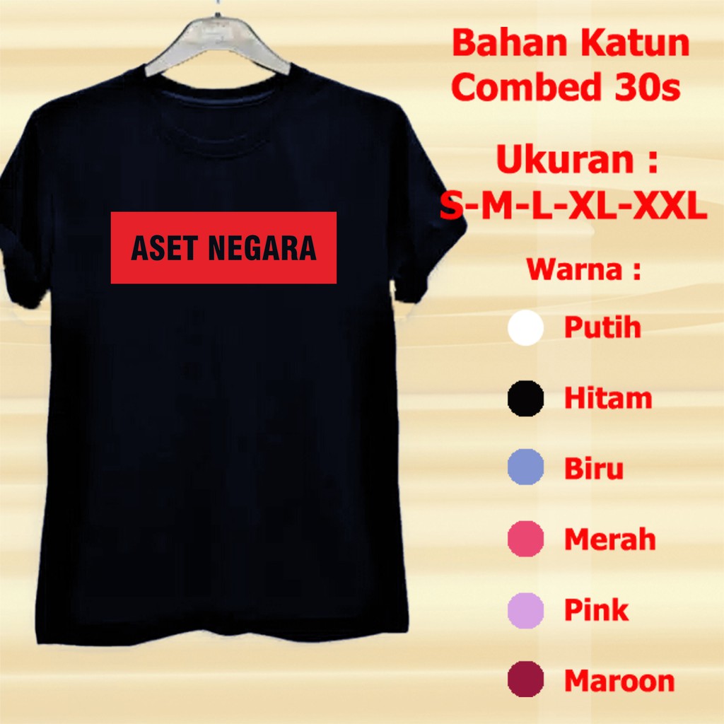 Kaos Lucu Unik Aset Negara Kaos Xxl Xl L M Shopee Indonesia