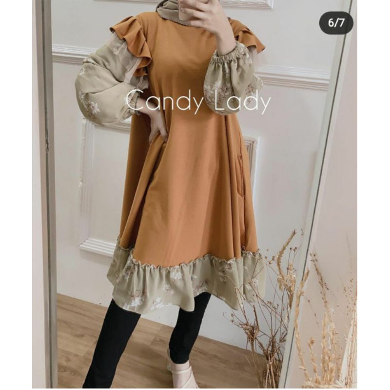 Janella ruffle tunik by Candy lady store