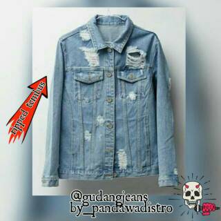 550 Koleksi Model Jaket Jeans Robek Terbaru