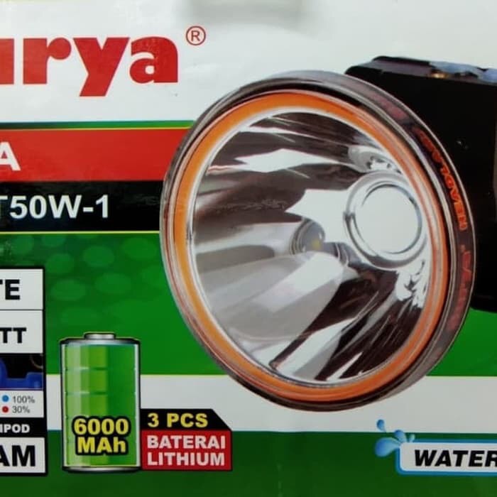 Senter Kepala 50Watt Surya BIMA Headlamp Waterproof 50Watt Surya BIMA