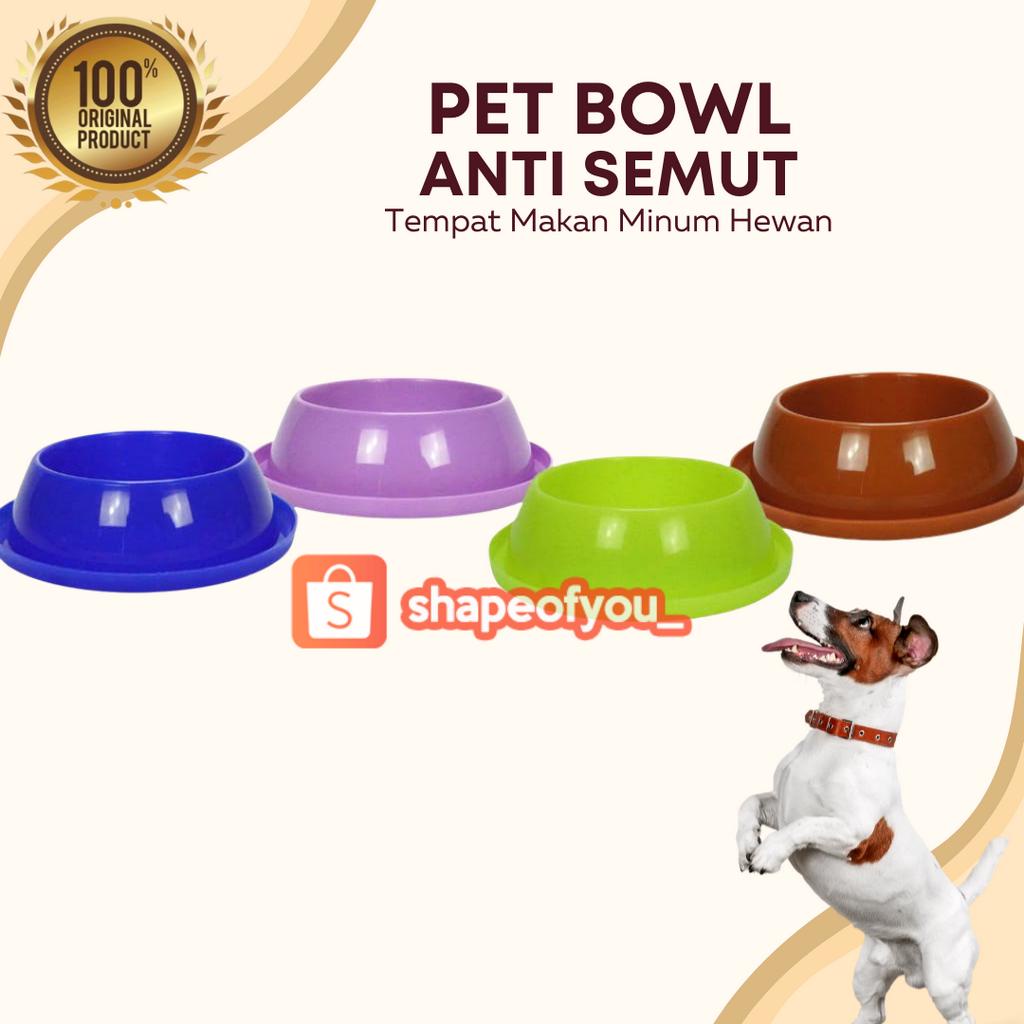 Mangkok Makanan Kucing Anjing Bulat Anti Slip Anti Semut Tempat Makan Minum Hewan Pet Bowl