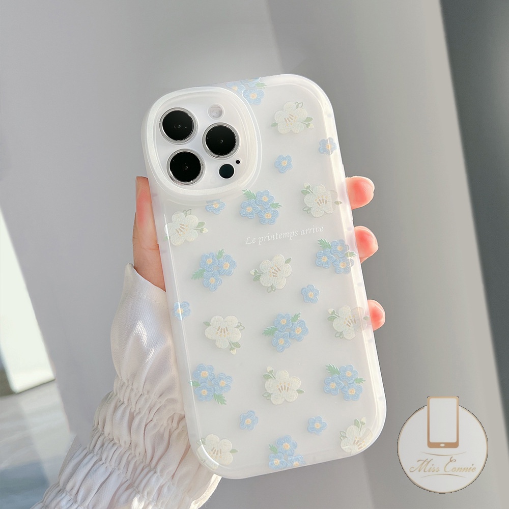 Xiaomi Redmi10 A1 12C 9 9A 10C 9C NFC Mi POCO X3 NFC M3 F4 K40s Redmi Note10 11 11s 9 Note8 11Pro 9s 9 10 Pro Max Plus Fresh Summer Flower Lensa Oval Pattern Shockproof Lembut Sarung