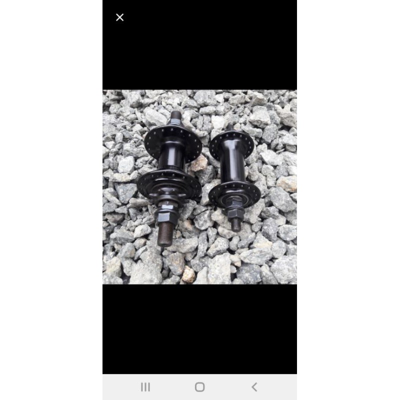 Parts BMX Cassette Free Hub Set Rear Front Depan Belakang Full Bearing United 9T LHD/RHD Black Hitam