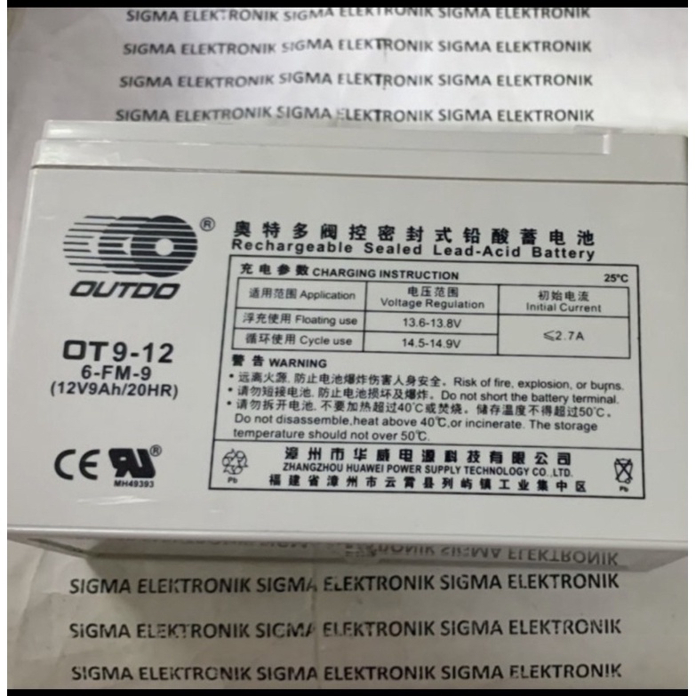 AKI KERING OUTDO 12V 9 AH