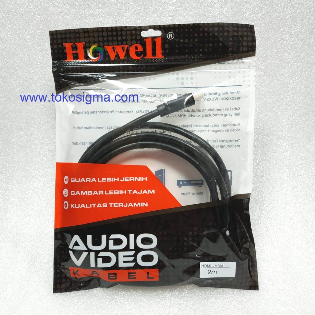KABEL 2 Meter HDMI M-M HOWELL v1.4 PVC