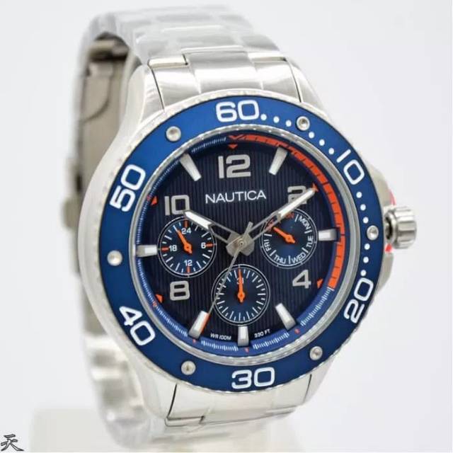 Jam Tangan Pria Nautica NAPP25006 Silver Rantai Original Murah