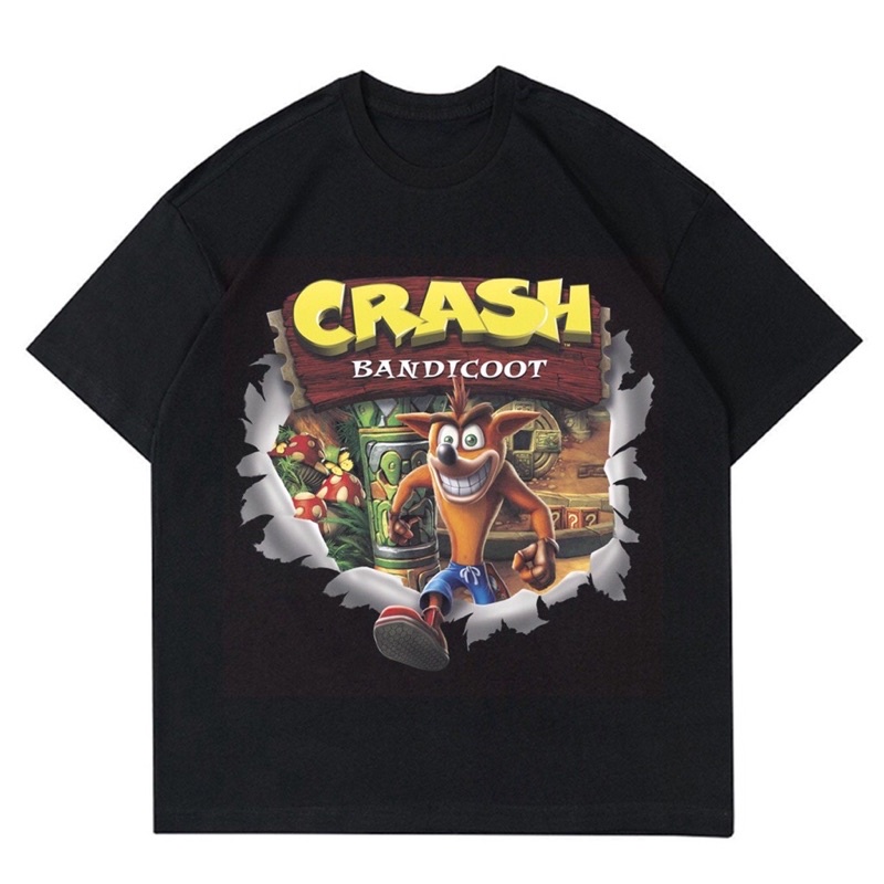 KAOS CRASH BANDICOOT | T-SHIRT GAME PLAYSTATION2 VINTAGE | BAJU GAME CRASH BANDICOOT HITAM