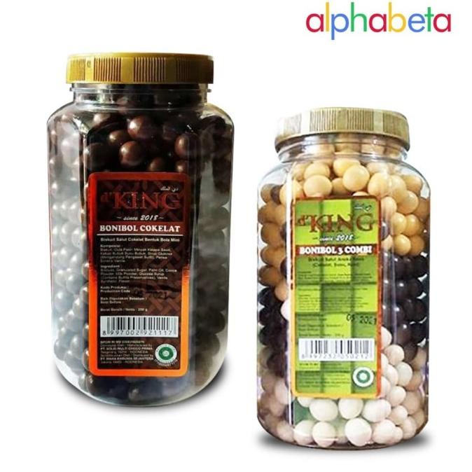 

PROMO D'KING BONIBOL BISKUIT COKLAT BENTUK BOLA MINI - 1 TOPLES 250 GRAM MURAH