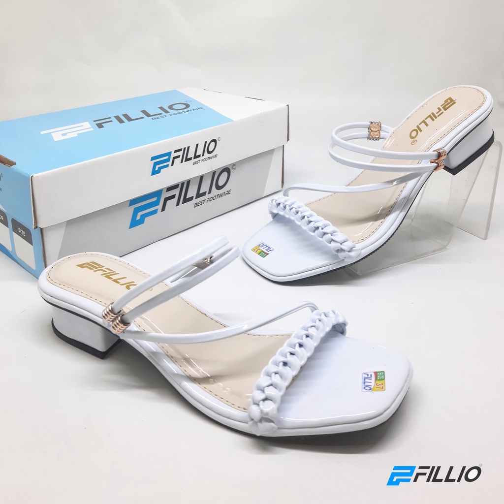 Sandal Heels 3cm Wanita Hak Chunky Fillio K08 Elegan