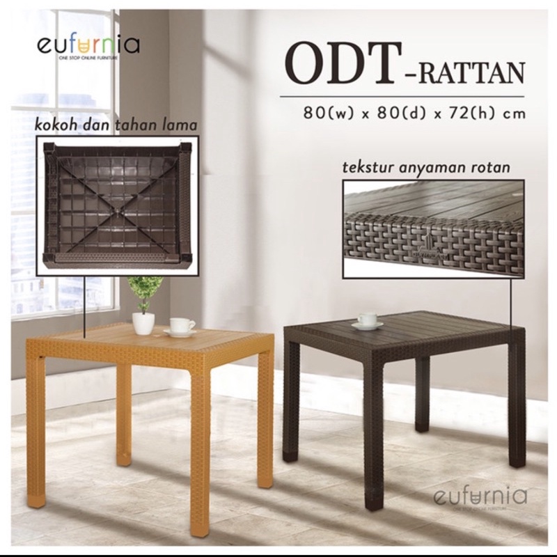 meja makan plastik ODT 80 olymplast