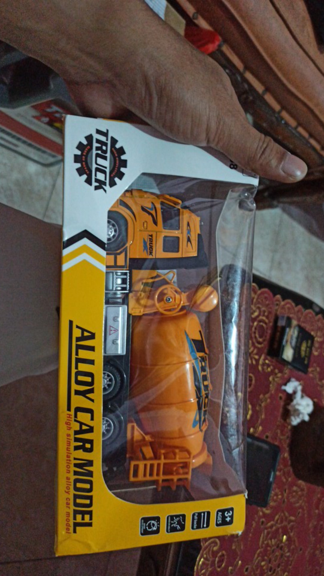 Diecast Truk Molen Besar 1 32 Alloy Miniatur Mixer Truck 