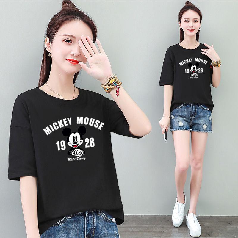 Oversize Tee Tshirt Model Longgar Untuk Wanita Motif Mickey 1928