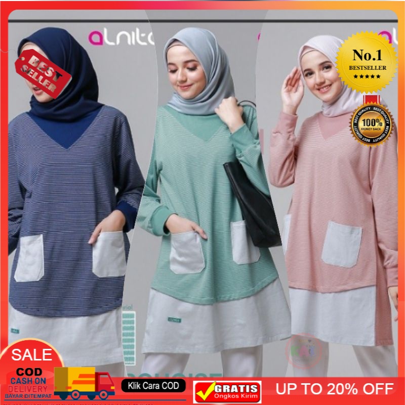 Baju Tunik Alika | Atasan Alnita[BISA COD ]
