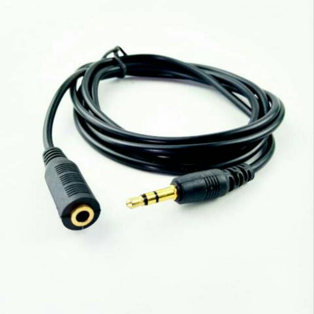 KABEL SAMBUNGAN AUDIO MALE - FEMALE / EXTENTION / 1.5 M GOLD PLATED