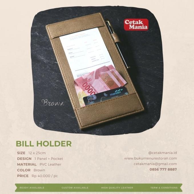 

Office & Stationery | Document Organizer | Custom Bill Holder Kulit Cokelat Ukuran A4 | Best Seller