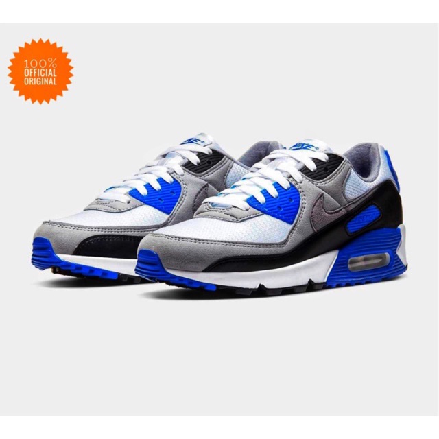 Nike Air Max 90 White/Hyper Royal/Black/Particle Grey