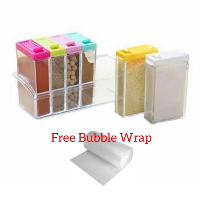 Tempat Bumbu Dapur 6in1. Tempat Simpan Bumbu 6 in 1