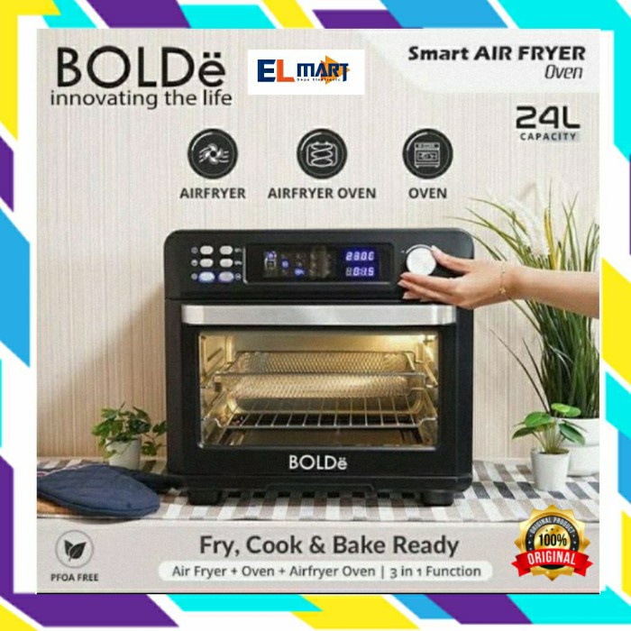 Bolde Smart Air Fryer Oven Digital 24L 3in1 Black Diamond Series