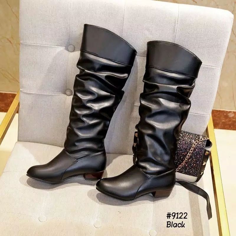 Boots Padior winter overknee leather elastic #KY519 ini bisa buat line dance juga ya