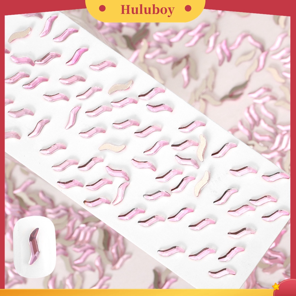 Huluboy Huluboy♡ 50 Pcs Ornamen 3D Bentuk Irregular Bahan Resin Warna Pink Untuk Dekorasi Nail Art