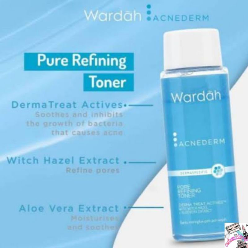 ☃Cutezz_Ching1☃Wardah Acnederm Pore Refining Toner 100ml