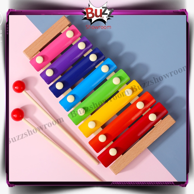 Xylophone Kayu Mainan Musik Bayi Montessori Wood Kulintang Perkusi Xilofon