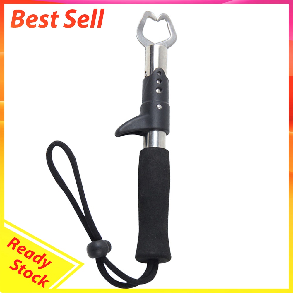 Stainless Steel Fishing Gripper Fish Grip Lip Clamp Grabber Folding Pliers