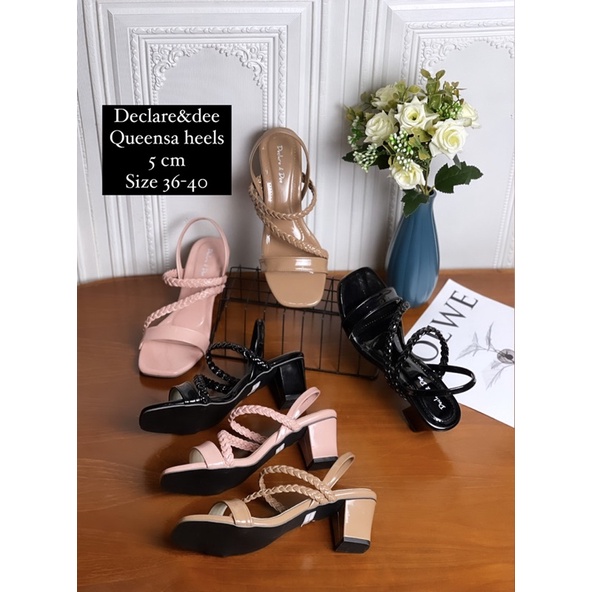 DECLARE&amp;DEE QUEENSA HEELS BLOCK PESTA 5CM SIMPLE