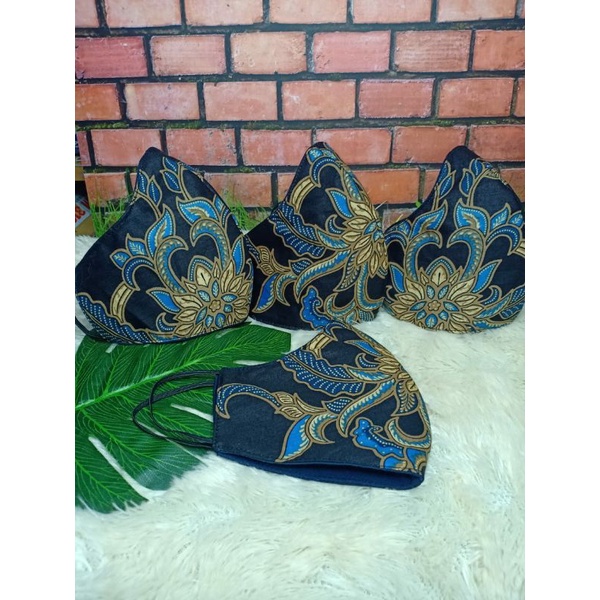 masker batik masker motif batik 3 ply