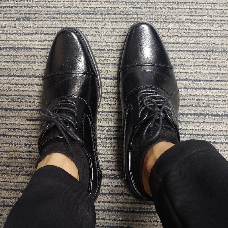 Kulit Asli Original Import Sepatu Pantofel Pria Hitam Oxfords Pernikahan Cowok Dewasa Tali Sepatu Formal PDH Kerja Kantor 162