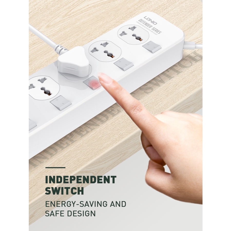 Stop Kontak LDNIO SC4408 4 Power Socket + 4 USB Port 4 Lubang 4 USB